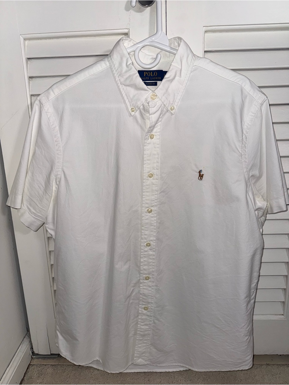 Ralph Lauren Men's Classic Fit Short-Sleeve Oxford- White